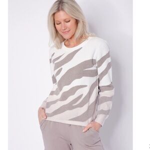 Barefoot Dreams Cozy Chic Ultra Lite Ocean Reef Pullover small